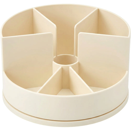 Durpa Rotating Desktop Organizer with Six Compartments Ivory - Product view
