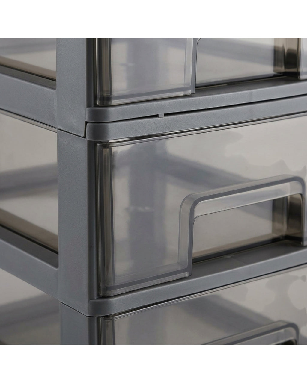 Durpa Stackable Desktop Organizer with Three Drawers Smoke Gray - Detail view